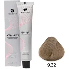Крем-краска Adricoco Miss Adri 9.32 (100мл, очень светлый блонд золотистый перламутровый)