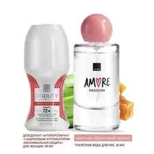Avon Туалетная вода Amore Passion для нее, 45 мл + Дезодорант-антиперспирант Максимальная защита с нейтральным ароматом для женщин, 50 мл