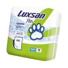 Пеленки одноразовые для животных LUXSAN Premium Gel 60х60 см 10 штук (LSN750601)