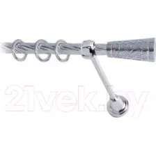 Карниз для штор Lm Decor Византия 066 1р витой (хром, 4м)
