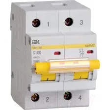 Выключатель автоматический IEK ВА47-100 2Р 100А 10 кА С / MVA40-2-100-C