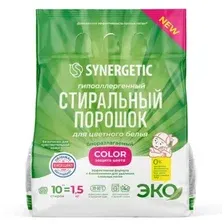 Стиральный порошок Synergetic Color Гипоаллергенный 1.5 кг