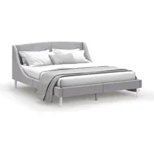 Кровать MONOFIX Лотти 160x200 (микровелюр/серый)