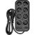 Сетевой фильтр Powercom SP-08 USB03AB (1.8м, 8 розеток, черный)