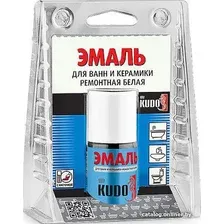 Эмаль Kudo для ванн и керамики с кисточкой KU-7K1301 15 мл (белый)