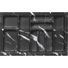 Органайзер для столовых приборов AKS 800 Marble 735x485 (черно-серый мрамор)