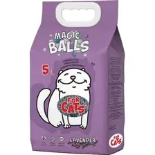 Наполнитель для туалета For Cats Magic Balls комкующийся с ароматом лаванды / TUZ909 (5л)