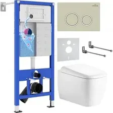 Унитаз с инсталляцией 6 в 1 Roxen StounFix Dual Fresh 968511