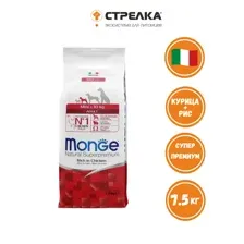 Сухой корм Monge Dog Daily Line Mini для взрослых собак мелких пород, из курицы 7,5кг