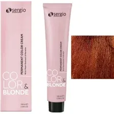 Крем-краска для волос Sergio Professional Color&amp;Blonde 7.44 средне-русый медный интенсивный