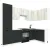 Готовая кухня ВерсоМебель Эко-2 1.4x2.7 правая (дуб крафт белый/антрацит/ст.мрамор итальянский)