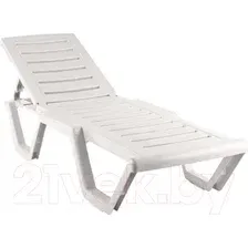 Шезлонг Ellastik Plast Атлант 184x62x33 (белый)