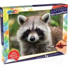 Картина по номерам MultiArt Енот / CANV30X40-RAC2