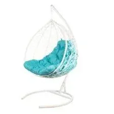 Подвесное кресло BiGarden Gemini White (двойной, голубая подушка)