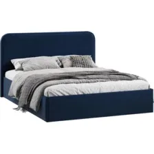 Кровать Трия Тиффани Тип 1 c ПМ 160x200 (микровелюр Wellmart Blue)