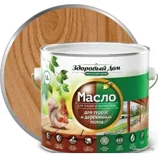Масло Здоровый дом Для террас и деревянных полов 1.8 л (тик)
