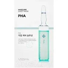 Маска для лица тканевая Missha Mascure Peeling Solution Sheet Mask PHA отшелушивающая (28мл)