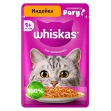 Пауч Whiskas для взрослых кошек, рагу с индейкой, 75 г