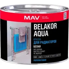 Краска MAV Belakor Aqua для радиаторов (500мл, белый полуматовый)