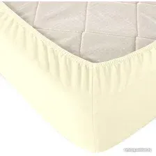 Простыня Alleri Трикотажная на резинке 70x200x20см (молочный)