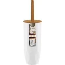 Ёрш для унитаза пластиковый Keeplex Wood цвет белый KL500210624