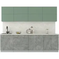 Кухонный модуль Интерлиния Мила Матте 2.7 А (мята/керамика/опал светлый)