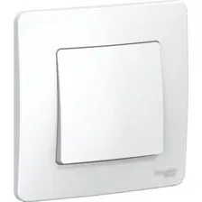 BLANCA бел. Выключатель 1-кл. (с рамкой) BLNVS010101