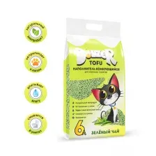 Наполнитель для туалета Doyzer Tofu Зеленый чай 6 л