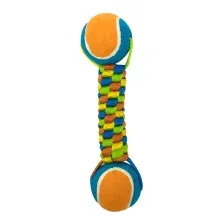 Игрушка для собак Pet Park Плетенка с двумя теннисными мячами / WB19412-1