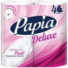 Туалетная бумага Papia Deluxe 4x слойная (4рул, белый)