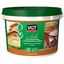 Лак VGT Для наружных и внутренних работ 900 г (бесцветный матовый)