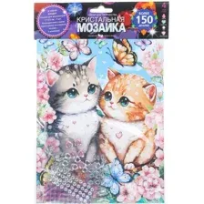 Набор алмазной вышивки MultiArt Кристальная мозаика Котики / CRYST-114743