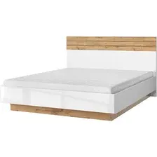 Кровать Anrex Taurus 160 с ПМ 160x200 (дуб вотан/белый)