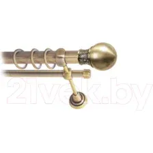 Карниз для штор Lm Decor Тифани 037 2р гладкий 25/16мм (антик, 2.4м)