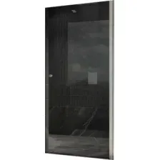 Душевая дверь MaybahGlass 80x198 / MGD-806-5 (графитовое стекло/хром матовый)