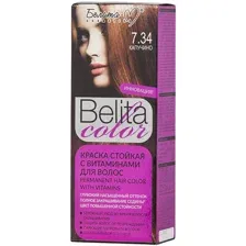 Крем-краска для волос Belita стойкая, тон 7.34, капучино