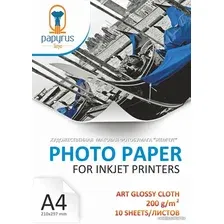 Фотобумага Papyrus АРТ Ткань глянцевая A4, 200 г/м2 10 листов