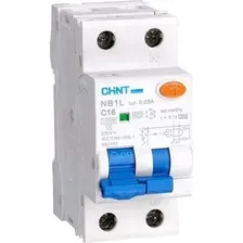 Дифференциальный автомат Chint NB1L 10kA 1P+N C16A 30mA AC х-ка C 2М 203107