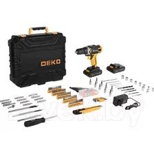 Аккумуляторная дрель-шуруповерт Deko DKCD20FU-Li SET 193 / 063-4179