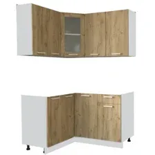 Готовая кухня Интерлиния Мила 12x14 без столешницы (дуб золотой)