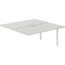 Комплект столов модульных Norden 320х163.8х75 / SG.219.SH.63.WH (белый/серый бархат)