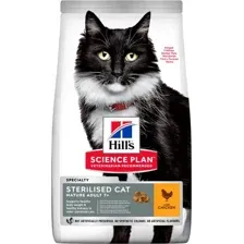 Сухой корм для кошек Hill's Science Plan Mature Adult 7+ Senior Sterilised Cat Chicken для взрослых стерилизованных кошек старше 7 лет, с курицей 3 кг