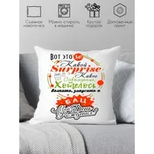 Декоративная подушка Print Style С днем рождения 40x40plat32