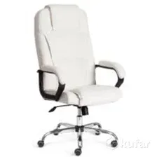 Кресло офисное TetChair Bergamo экокожа Lux Classic 18-01 (хром/белый)
