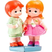 Набор статуэток Sima-Land Малыши с сумочками на сердце / 9901355 (2шт)