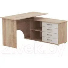 Письменный стол Империал Гарвард ПР 130x120 (дуб сонома/белый)