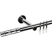 Карниз для штор настенный однорядный АС ФОРОС Dance Элис D19Г 3,0 м хром