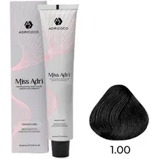 Крем-краска Adricoco Miss Adri 1.00 (100мл, интенсивный черный)