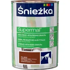 Эмаль масляно-фталевая Sniezka Supermal, Ral8002, средний орех, 800 мл