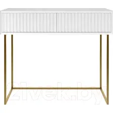 Консольный стол Shtabe Royal 5011 эко (белый/белый/золото)
